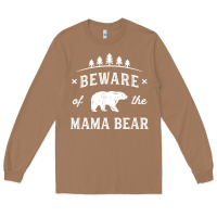 Toasted Coconut beware mama bear mom protect strong mother graphic clip art t shirt Long Sleeve Tee - DesignPulse