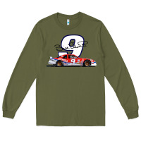 Army Green Bill Elliott 1988 Winston Cup 9 Stock Car  Classic Long Sleeve Tee - DesignPulse