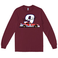 Burgundy Bill Elliott 1988 Winston Cup 9 Stock Car  Classic Long Sleeve Tee - DesignPulse