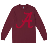 Burgundy -alabama athletics Long Sleeve Tee - DesignPulse