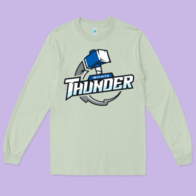 Wichita Thunder Long Sleeve Tee Designed By Designpulse