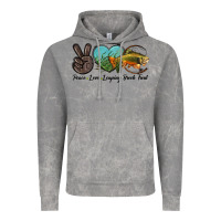 Cloud Rock Peace Love Leaping Brook Trout Vintage Hoodie - LillyAllenDesigns