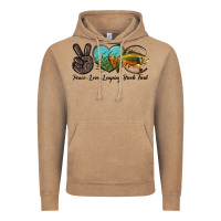 Vintage Coffee Peace Love Leaping Brook Trout Vintage Hoodie - LillyAllenDesigns