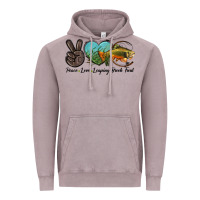 Vintage Zinc Peace Love Leaping Brook Trout Vintage Hoodie - LillyAllenDesigns