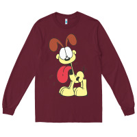 Burgundy odie the dog gift Long Sleeve Tee - DesignPulse