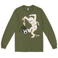 Army Green funny halloween soccer ball Long Sleeve Tee - DesignPulse