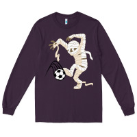Plum funny halloween soccer ball Long Sleeve Tee - DesignPulse