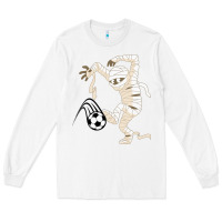 White funny halloween soccer ball Long Sleeve Tee - DesignPulse