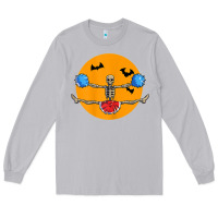 Moon Dust cheerleading skeleton halloween cheer skeleton cheerleader t shirt Long Sleeve Tee - DesignPulse