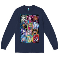 Navy monster high character Long Sleeve Tee - DesignPulse