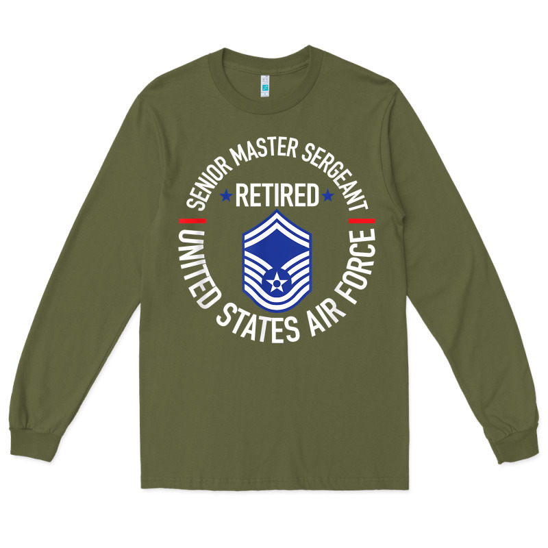 Senior Master Sergeant Retired Air Force Retirement Gifts T Shirt Long Sleeve Tee by DesignPulse | Teevron