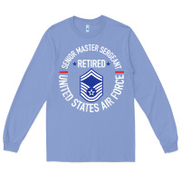 Colony Blue senior master sergeant retired air force retirement gifts t shirt Long Sleeve Tee - DesignPulse