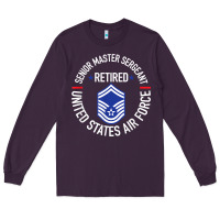 Plum senior master sergeant retired air force retirement gifts t shirt Long Sleeve Tee - DesignPulse