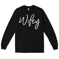 Black wifey sweat(b) Long Sleeve Tee - DesignPulse