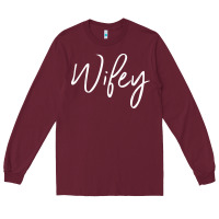 Burgundy wifey sweat(b) Long Sleeve Tee - DesignPulse