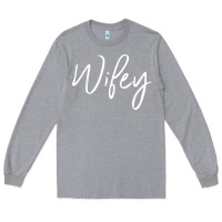 Heather Grey wifey sweat(b) Long Sleeve Tee - DesignPulse
