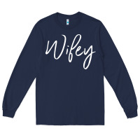 Navy wifey sweat(b) Long Sleeve Tee - DesignPulse