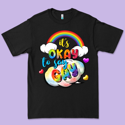 Its Okay To Say Gay Pride Premium Tee Designed By Fadigitalartstudio