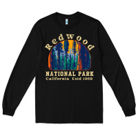Black redwood national park california retro vintage cam Long Sleeve Tee - DesignPulse