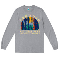 Heather Grey redwood national park california retro vintage cam Long Sleeve Tee - DesignPulse