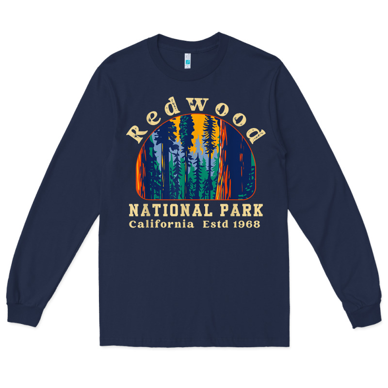 Redwood National Park California Retro Vintage Cam Long Sleeve Tee by DesignPulse | Teevron