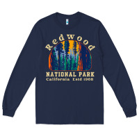 Navy redwood national park california retro vintage cam Long Sleeve Tee - DesignPulse
