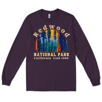 Plum redwood national park california retro vintage cam Long Sleeve Tee - DesignPulse