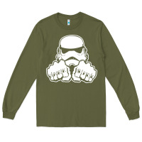 Army Green dark side knuckle starwars stormtrooper 2 Long Sleeve Tee - DesignPulse