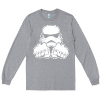 Heather Grey dark side knuckle starwars stormtrooper 2 Long Sleeve Tee - DesignPulse