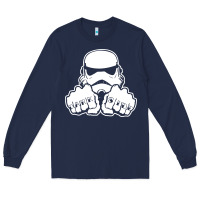 Navy dark side knuckle starwars stormtrooper 2 Long Sleeve Tee - DesignPulse