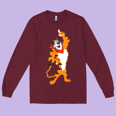 Frosted Flakes Tony The Tiger T Shirt Long Sleeve Tee Designed By Designpulse