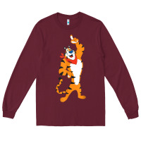Burgundy Frosted Flakes Tony The Tiger T Shirt Long Sleeve Tee - DesignPulse