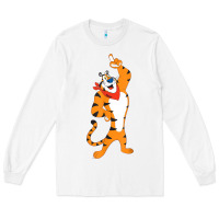 White Frosted Flakes Tony The Tiger T Shirt Long Sleeve Tee - DesignPulse
