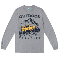 Heather Grey traveler Long Sleeve Tee - DesignPulse