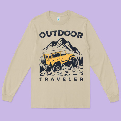 Traveler Long Sleeve Tee Designed By Designpulse