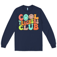 Navy cool teachers club funny smile teachers club squad t shirt Long Sleeve Tee - DesignPulse