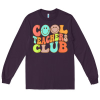 Plum cool teachers club funny smile teachers club squad t shirt Long Sleeve Tee - DesignPulse