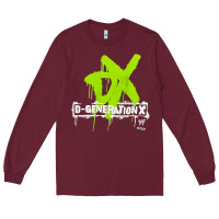 Burgundy D GENERATION X, D GENERATION X vinatge, D GENERATION X art, D GENERATI Long Sleeve Tee - DesignPulse