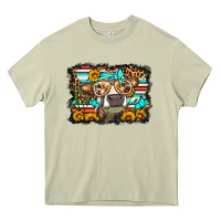 Mossy sunflower cow olivia Heavy Core Tee - OliviaCreatesArt