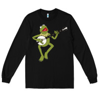 Black Kermit playing the banjo Classic Long Sleeve Tee - DesignPulse