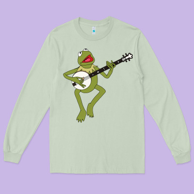 Kermit Playing The Banjo Classic Long Sleeve Tee Designed By Designpulse