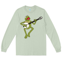 Matcha Kermit playing the banjo Classic Long Sleeve Tee - DesignPulse