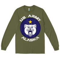 Army Green us army alaska polar bear patch t shirt Long Sleeve Tee - DesignPulse