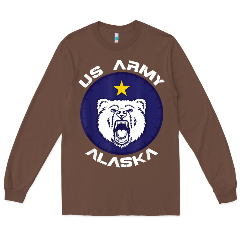 Us Army Alaska Polar Bear Patch T Shirt Long Sleeve Tee by DesignPulse | Teevron