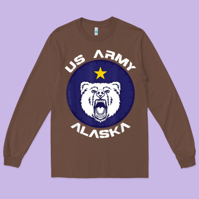 Us Army Alaska Polar Bear Patch T Shirt Long Sleeve Tee Designed By Designpulse