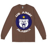 Chestnut us army alaska polar bear patch t shirt Long Sleeve Tee - DesignPulse