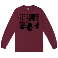 Burgundy off roader bronco Long Sleeve Tee - DesignPulse