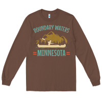 Chestnut retro boundary waters canoe minnesota Long Sleeve Tee - DesignPulse