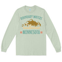 Matcha retro boundary waters canoe minnesota Long Sleeve Tee - DesignPulse