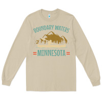 Mushroom retro boundary waters canoe minnesota Long Sleeve Tee - DesignPulse
